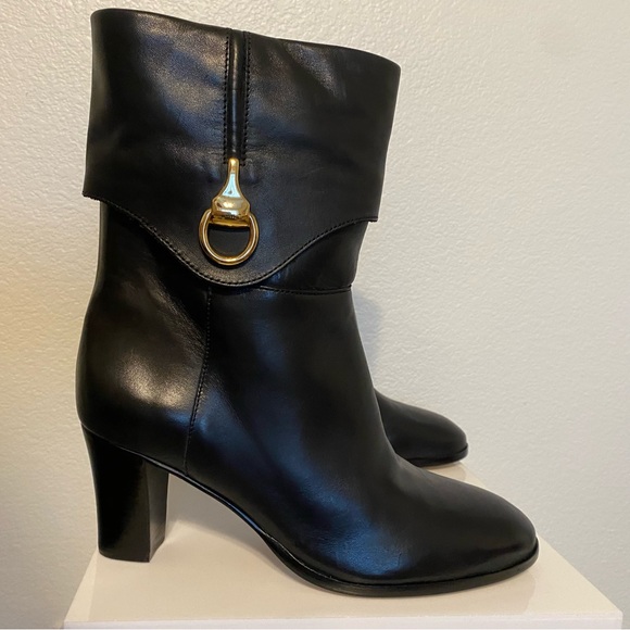 Arezzo Womens Vivian Leather Block Heel Mid-Calf Boots Sz 7.5 - Picture 5 of 10